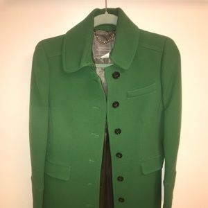 Jcrew Green Double Cloth Coat-Like New